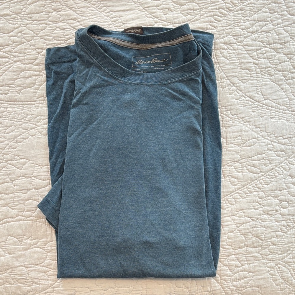 Eddie Bauer Blue Crew Neck Tee - XXL